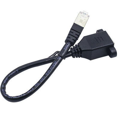 Pure Copper Male To Female RJ45 Extension Cable With Ear Fixed Screw Hole